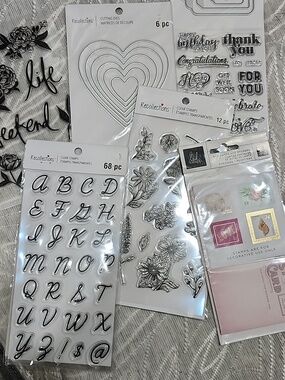 112 Pc Recollections Clear Stamp/die Cut/ephemera Assortmemt NWT